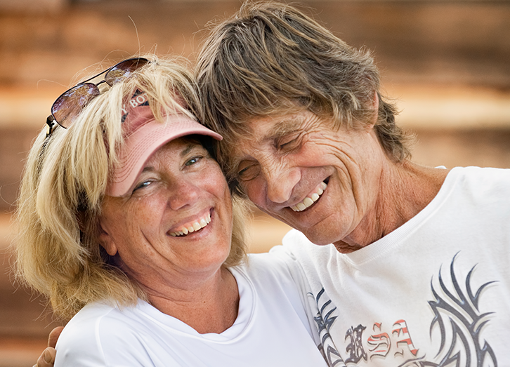 Couple laughing